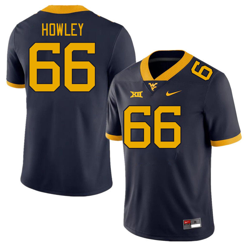 West Virginia Mountaineers #66 Chuck Howley College Football Jerseys Stitched Sale-Navy